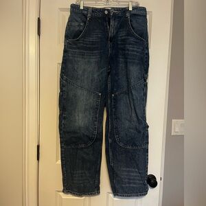 BDG Dark Wash Bella Baggy Carpenter Jeans